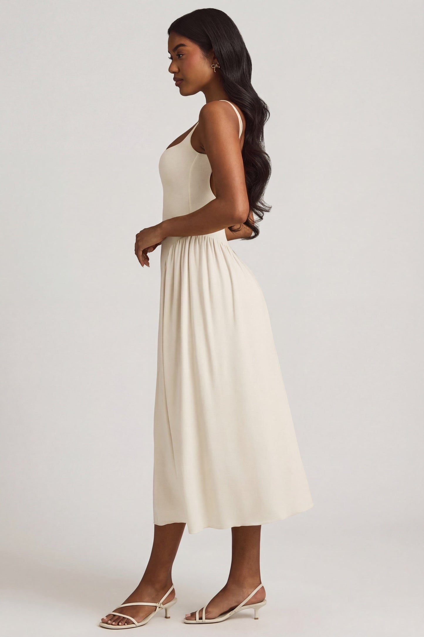 Modal A-Line Midaxi Dress in Ivory