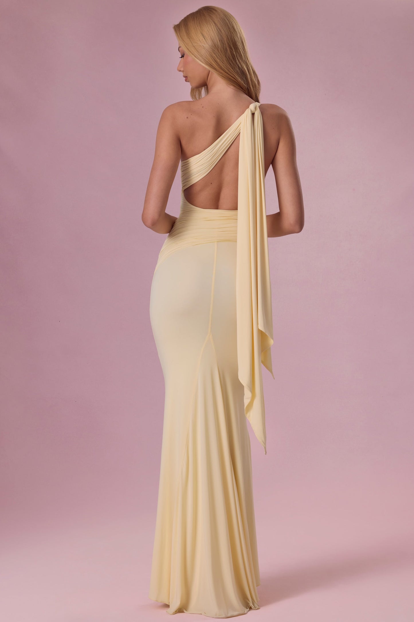 Jersey Bridesmaid Dress in Butter Yellow