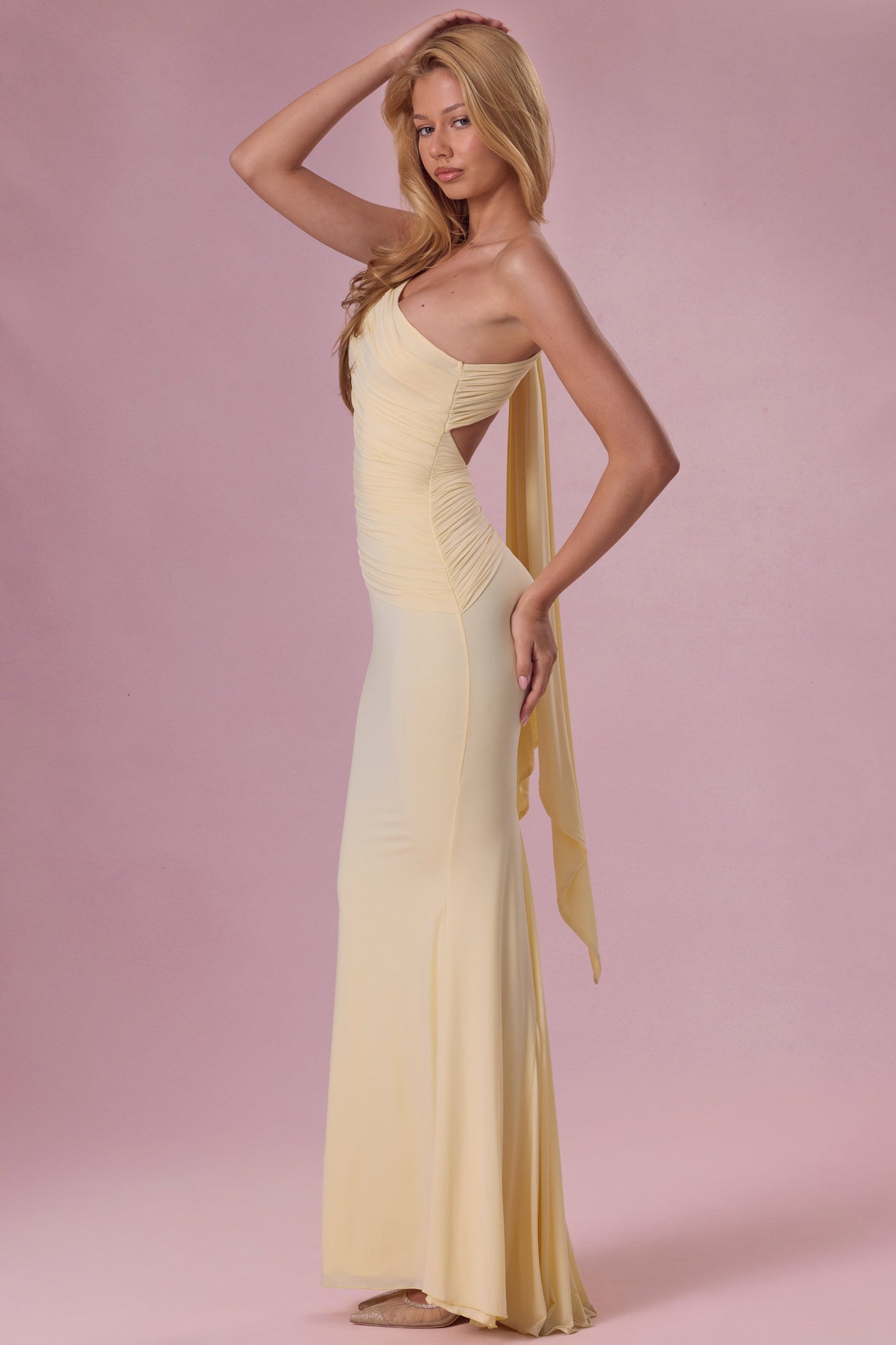 Jersey Bridesmaid Dress in Butter Yellow