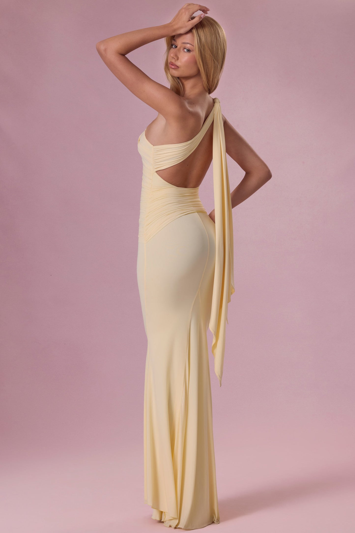 Jersey Bridesmaid Dress in Butter Yellow