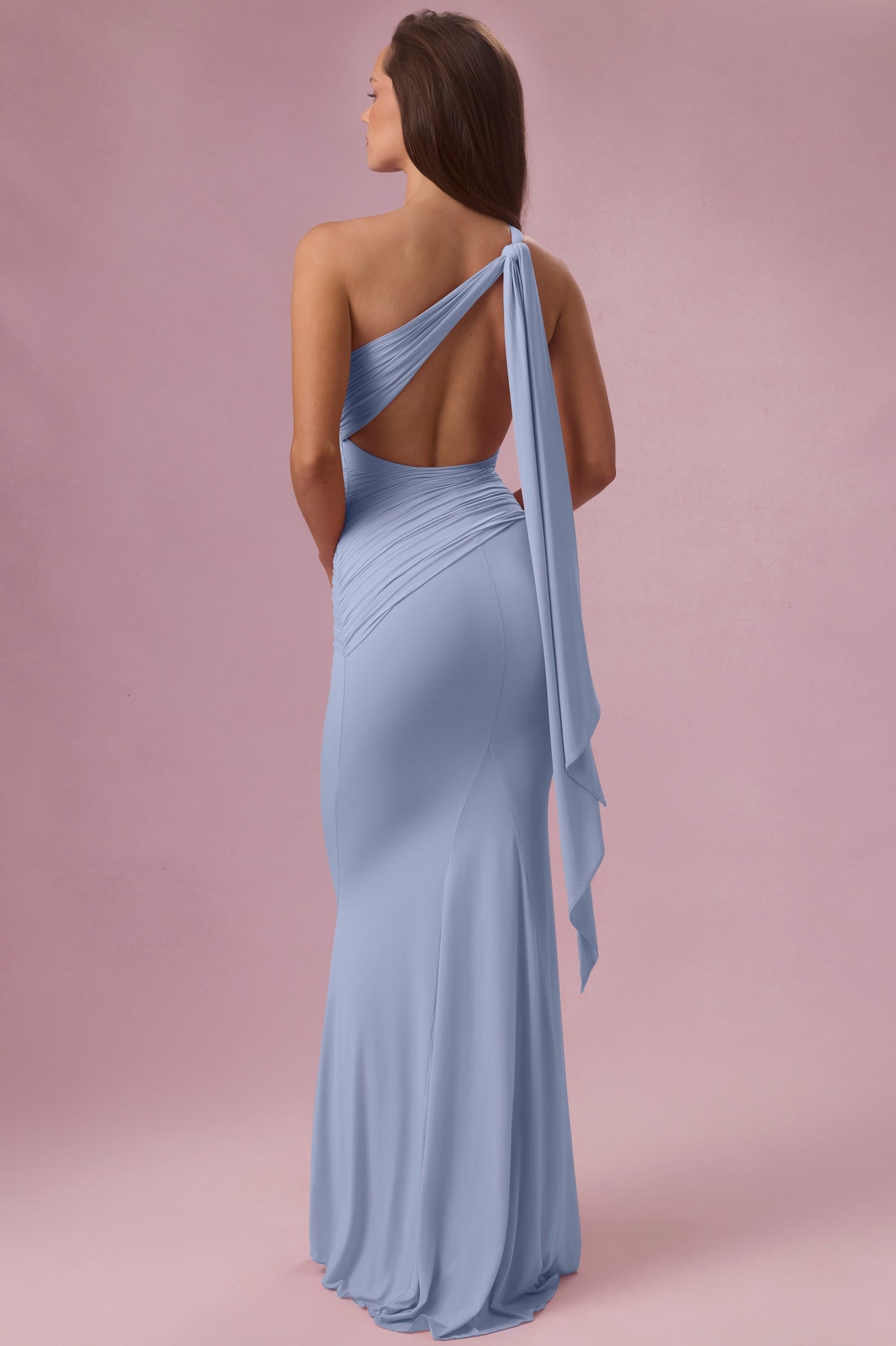 Jersey Bridesmaid Dress in Powder Blue