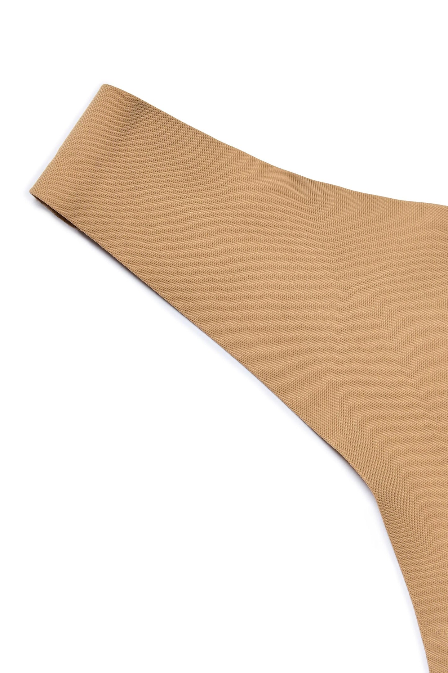 Seamless Knit Thong in Caramel