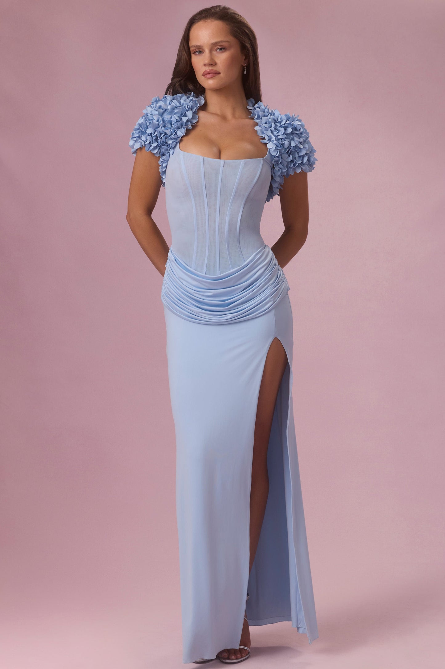 Cropped Bolero  in Powder Blue