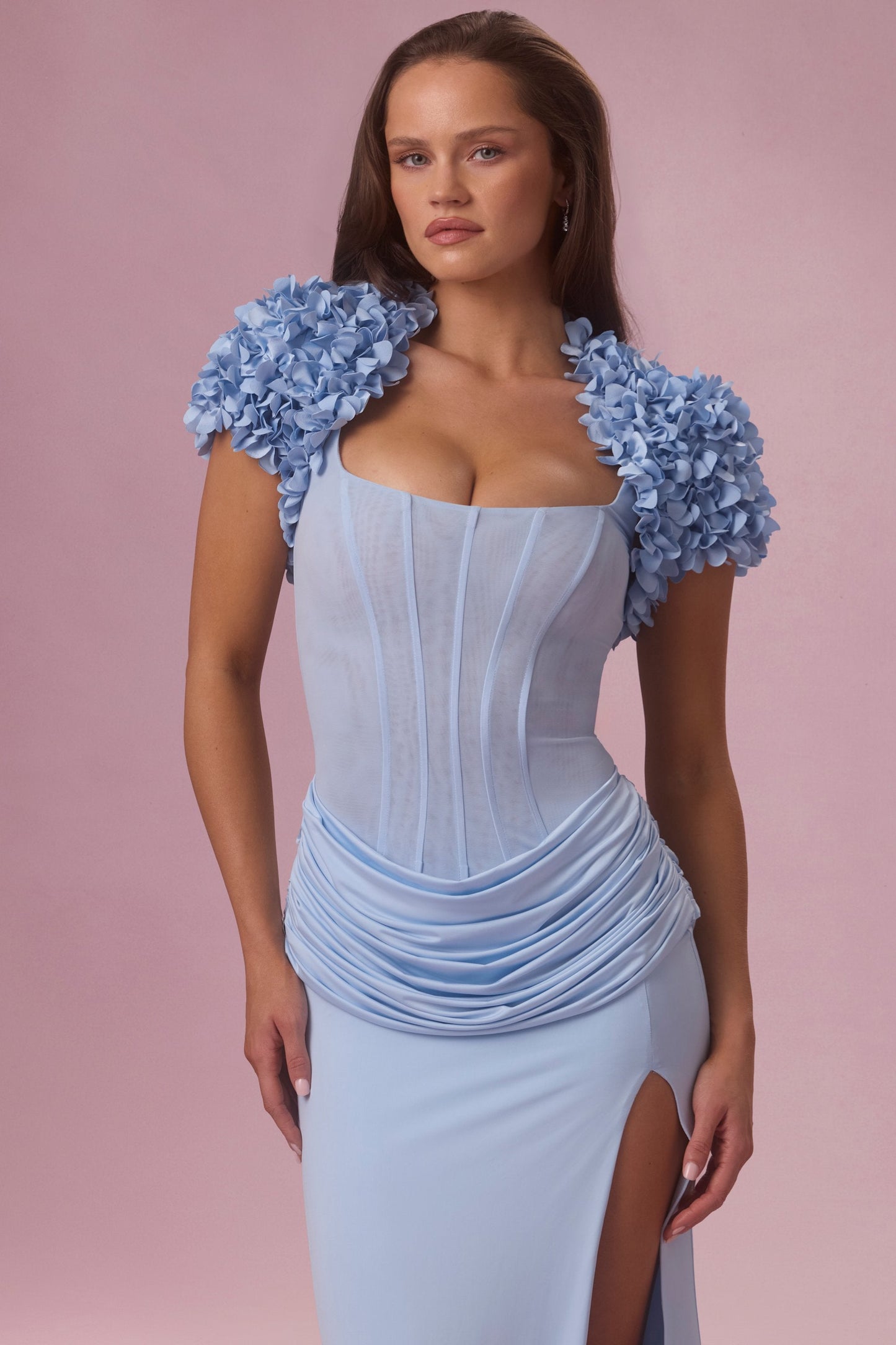 Cropped Bolero  in Powder Blue