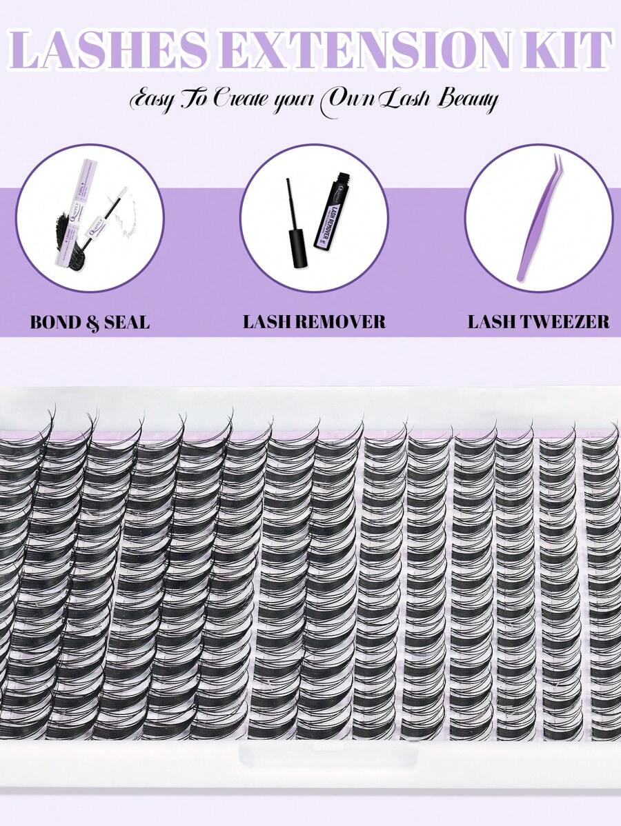 154pcs C-Curl Flirty Fairy Lash Cluster Set