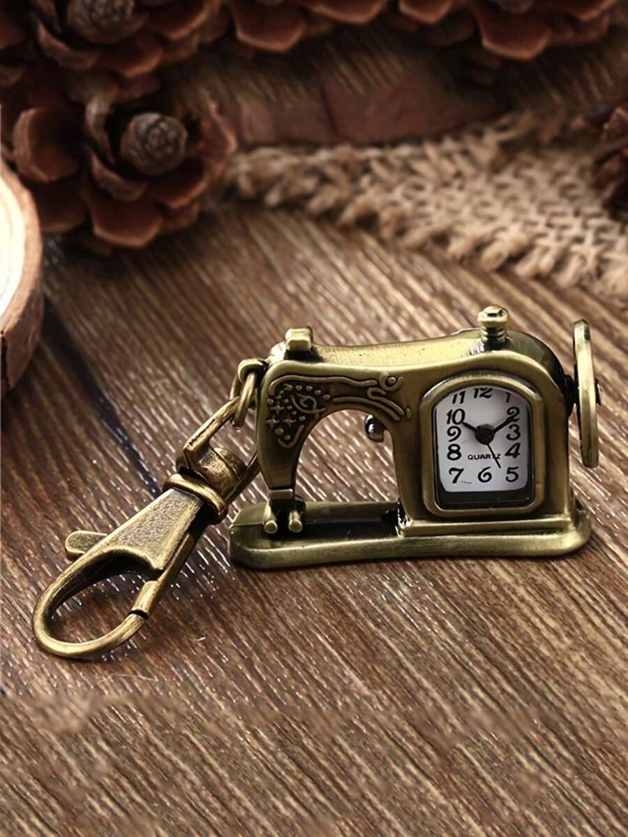 Key Shape Pocket Watch Pocket Watch Vintage Bronze Keychain