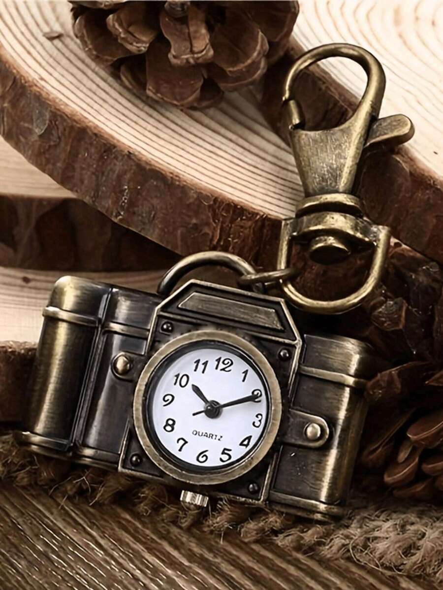 Key Shape Pocket Watch Pocket Watch Vintage Bronze Keychain