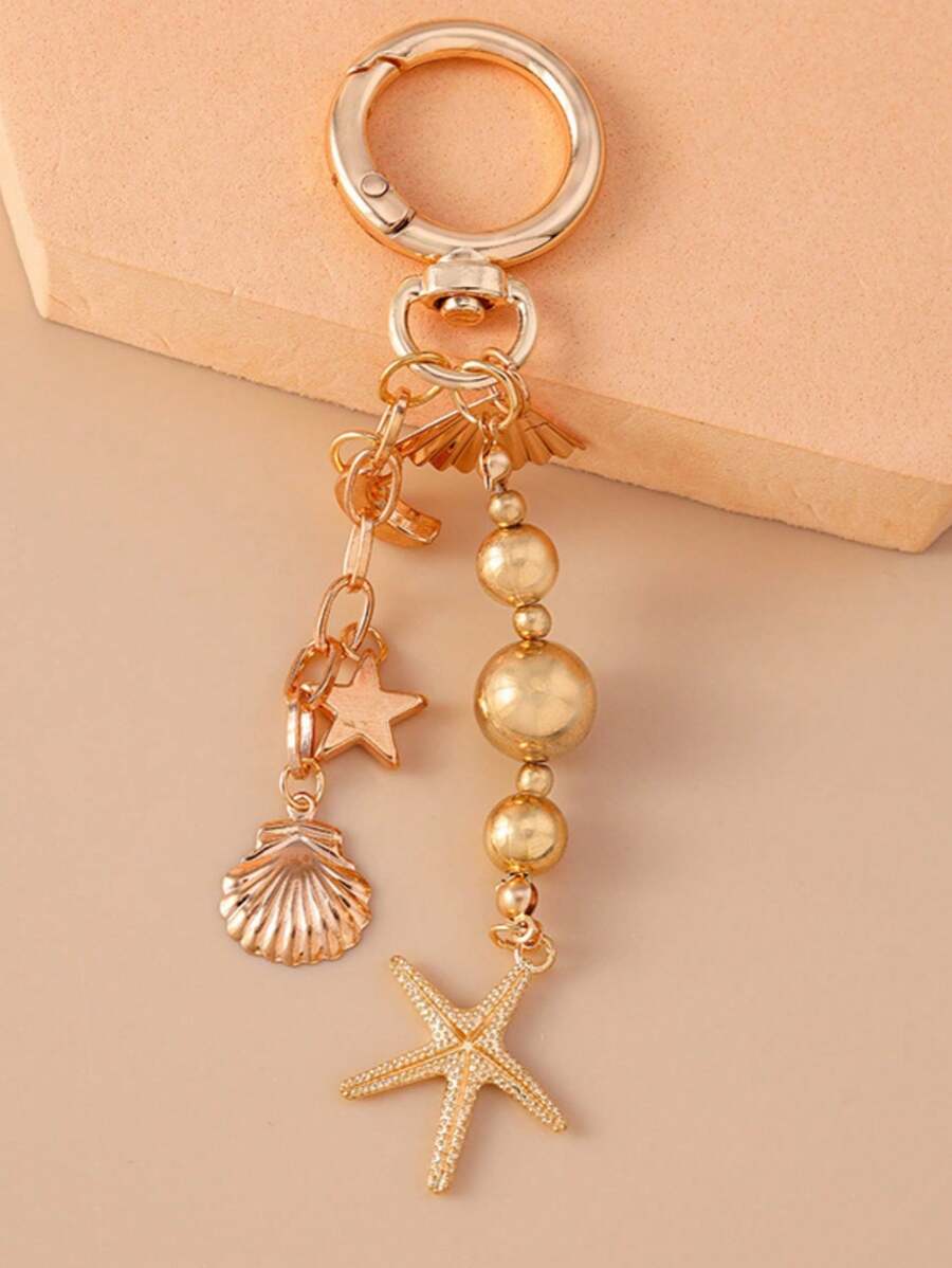 Creative Bag Pendant Moon Star Starfish Keychain