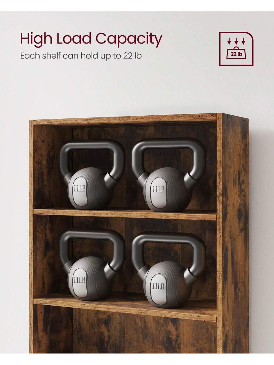 VASAGLE Bookshelf, 6-Tier Bookcase