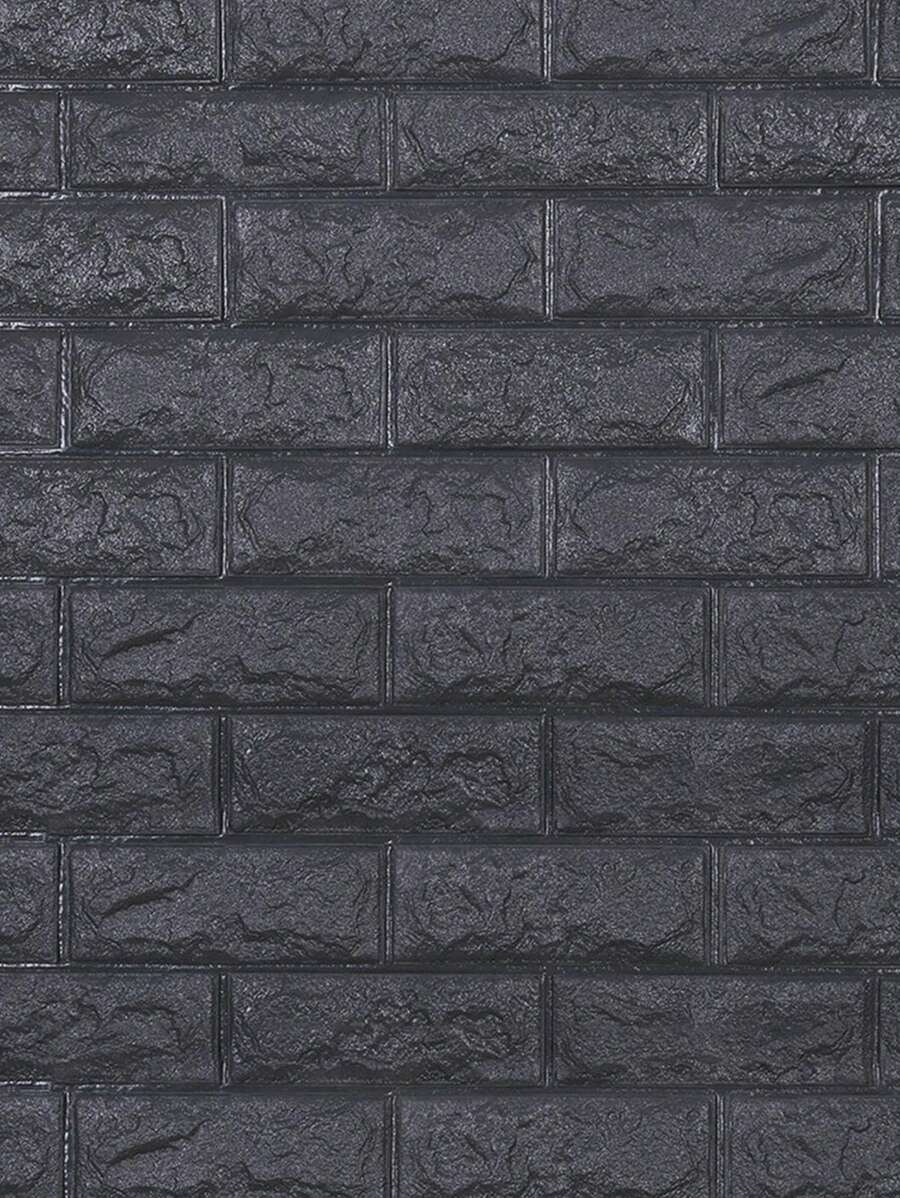 10pcs Brick Pattern Wall Paper, Modern Plain 3D Wall Paper For Home