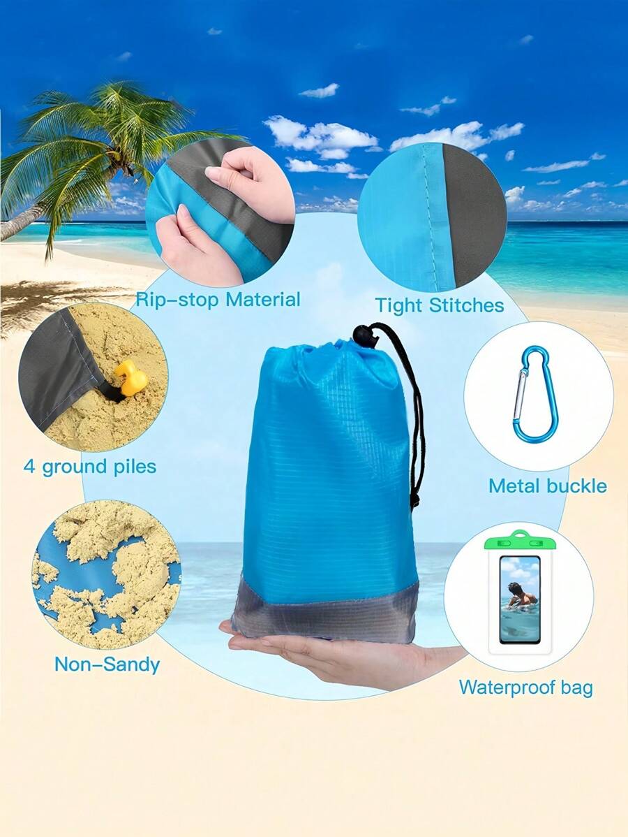 1PC Extra Large Beach Blanket 79x83 Inch