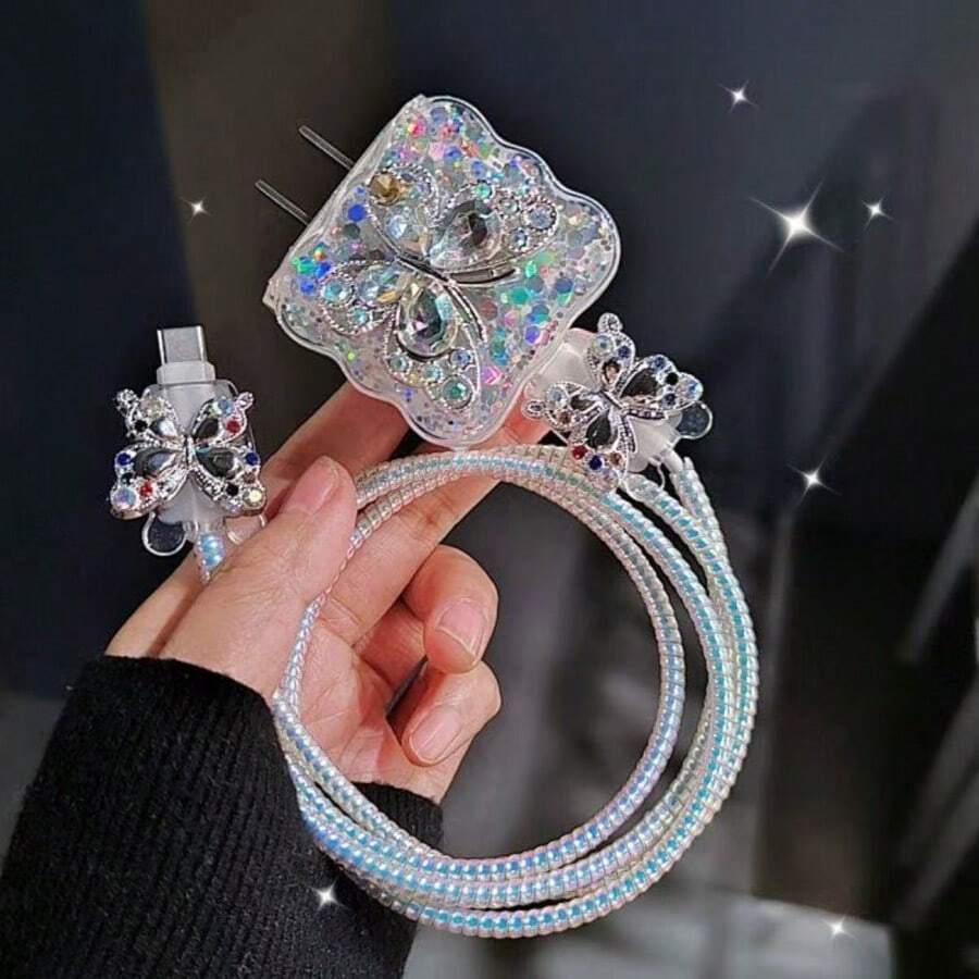 3D Bowknot/Heart/Star Charger Protector Case