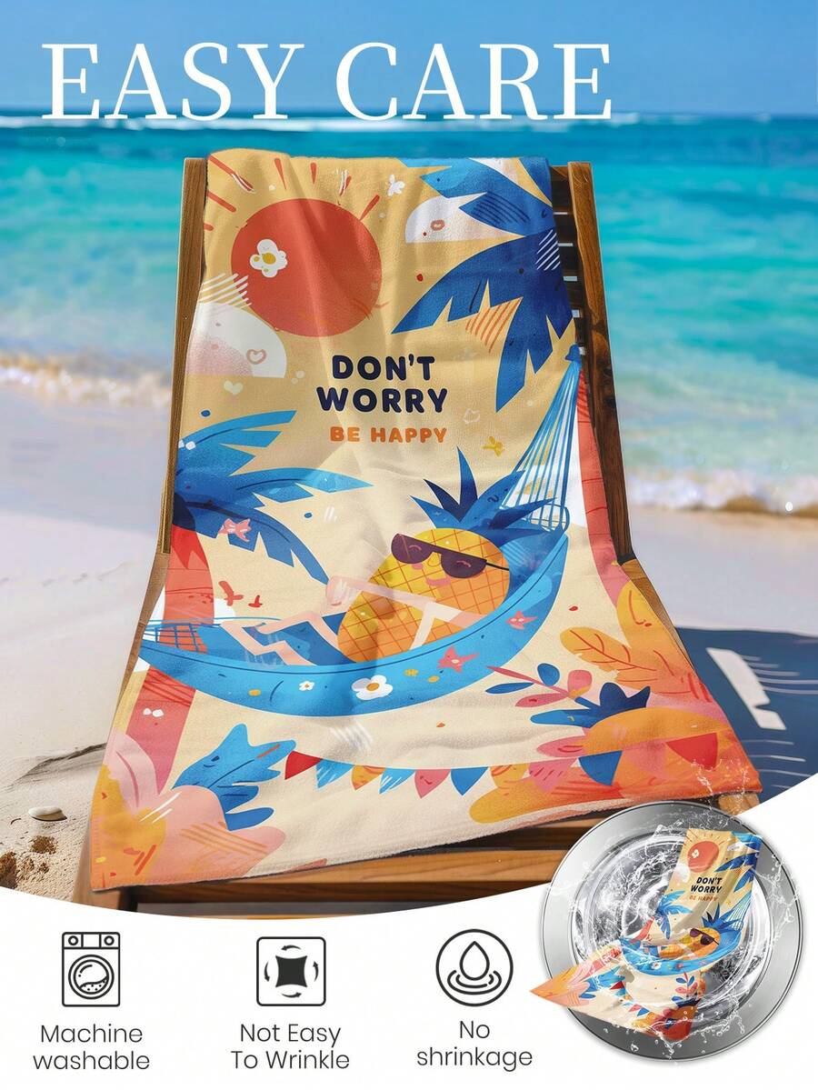 Printed Beach Towel, Flamingo Pattern Swimwear