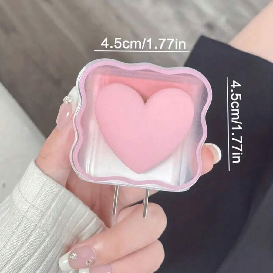 5pcs Pink Heart Shaped Charger Protector