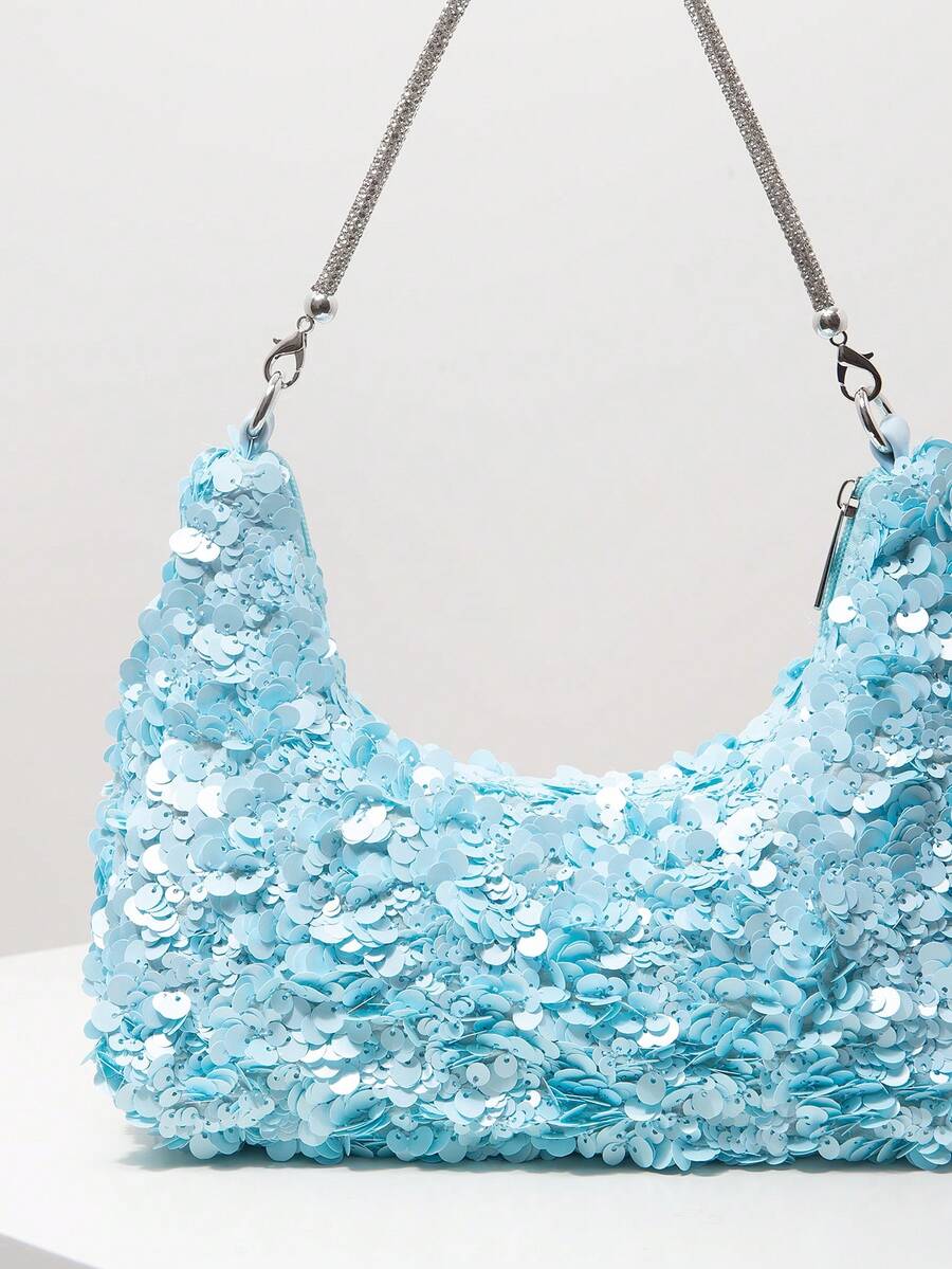 Random Pattern Shoulder Bag, Sequin Bag