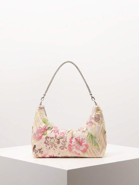 Random Pattern Shoulder Bag, Sequin Bag