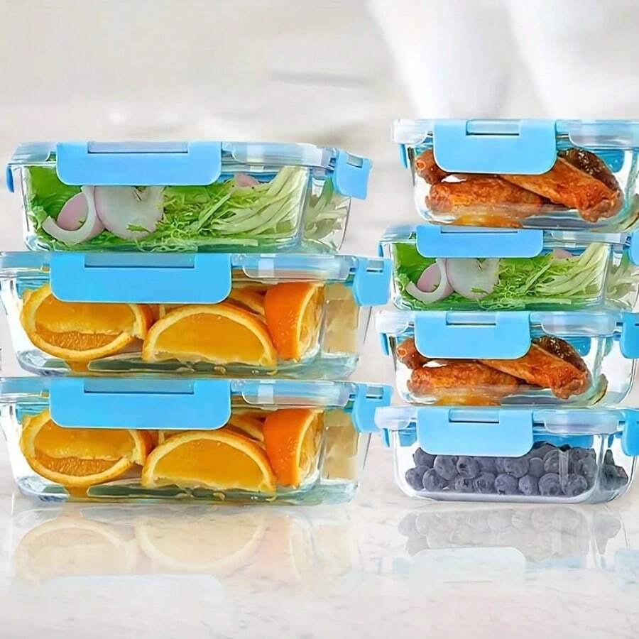 10/2pcs Set High Borosilicate Glass Food Storage