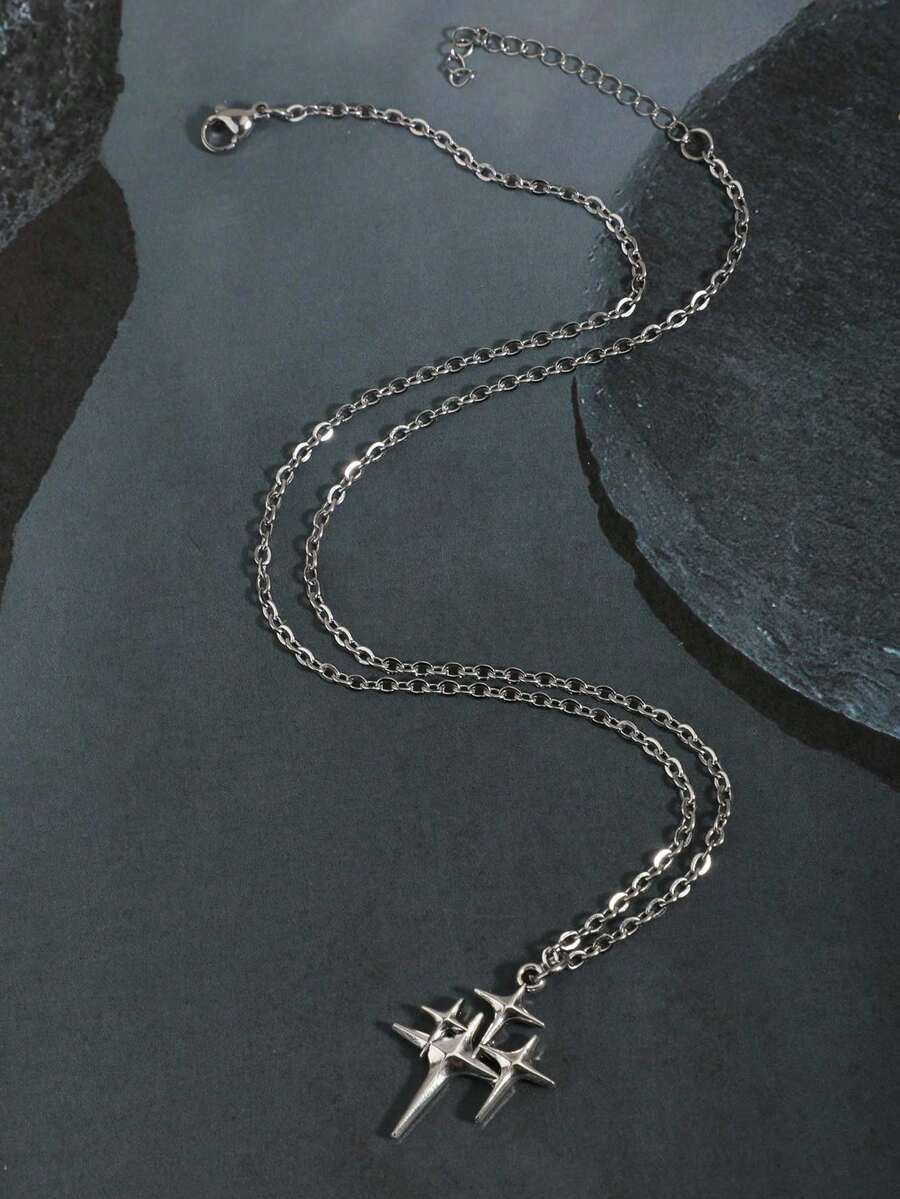 Vintage Gothic Style Rhinestone Cross Necklace