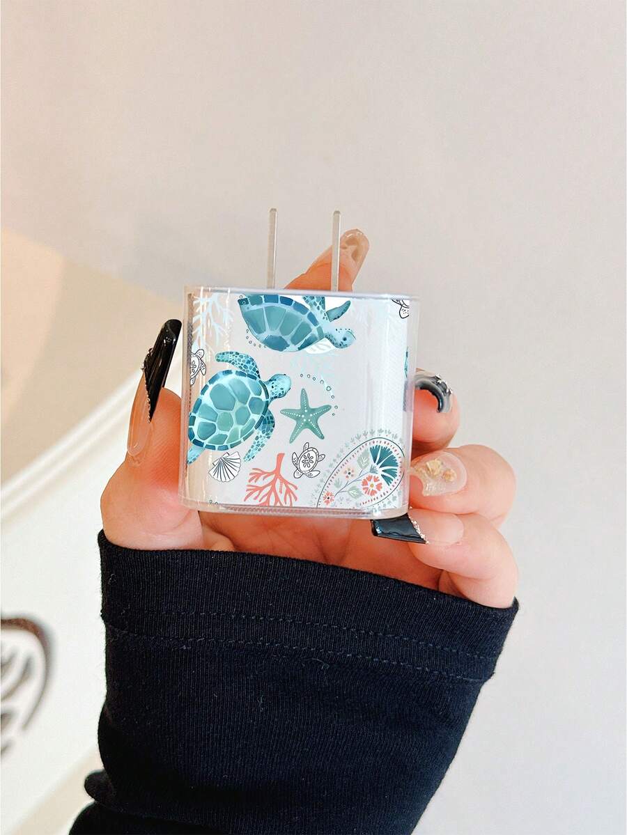 Cute Sea Turtle Design Charger Data Cable Protector Case