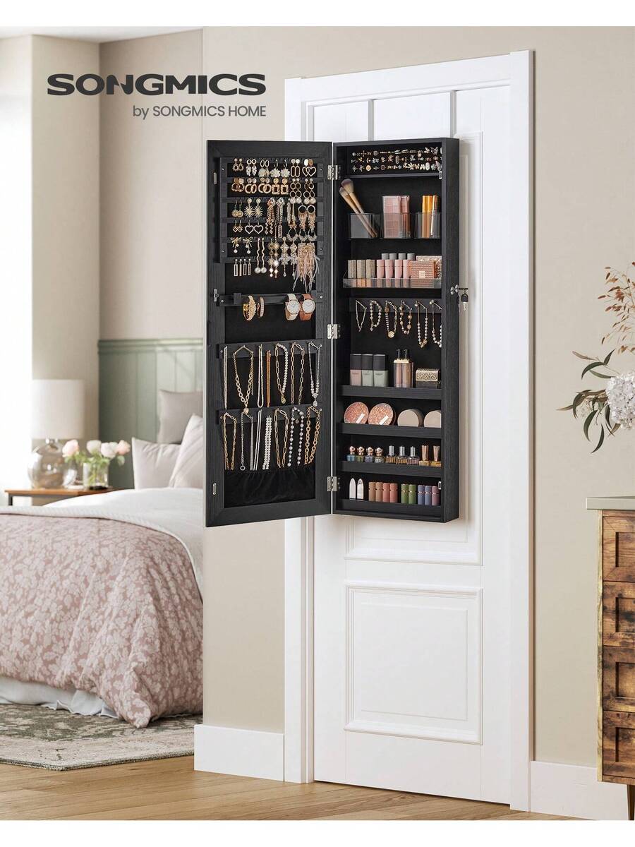 SONGMICS Mirror Jewelry Cabinet