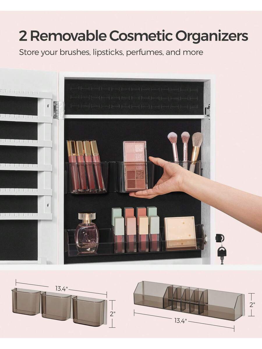 SONGMICS Mirror Jewelry Cabinet