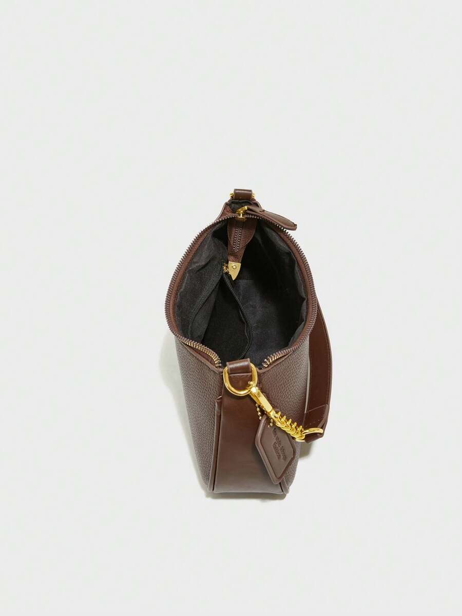 White Ladies' Shoulder Bag Made Of PU Material