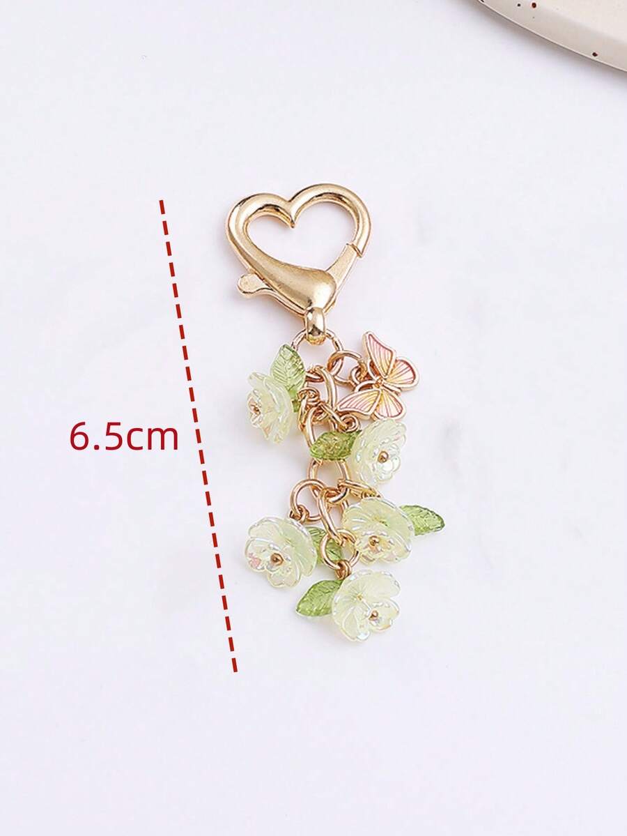 Unisex Japanese Style Cute Lily Flower Keychain
