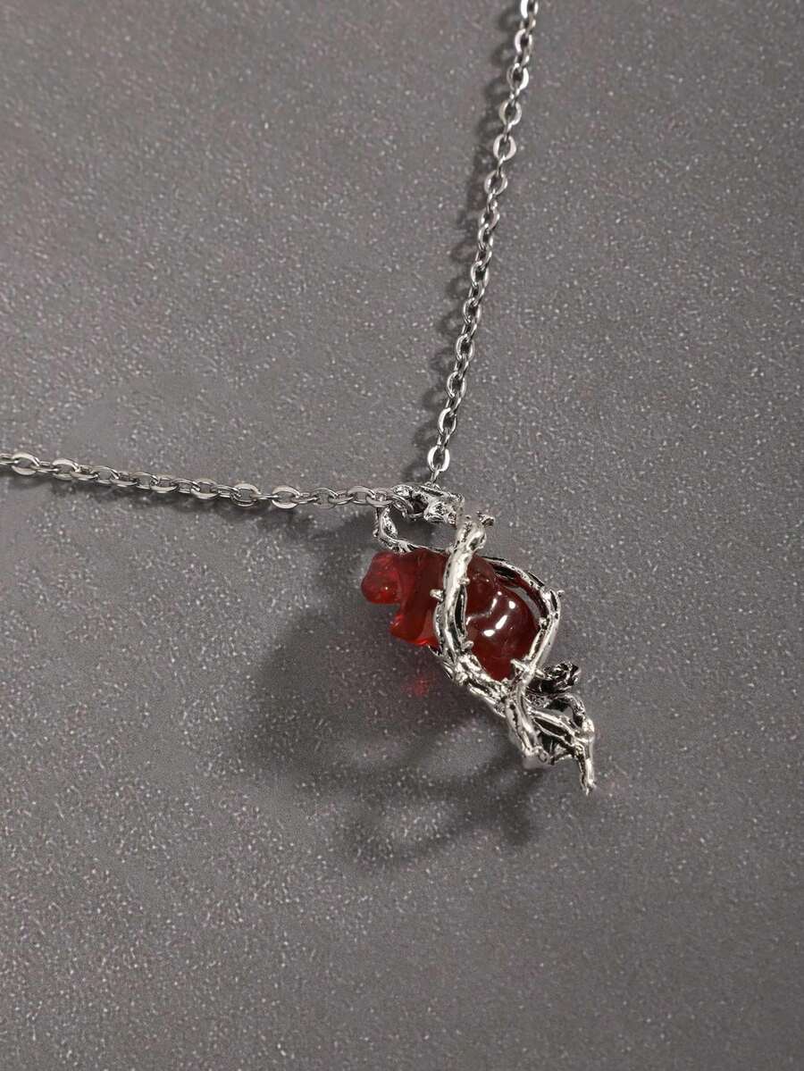Vintage Gothic Style Rhinestone Cross Necklace