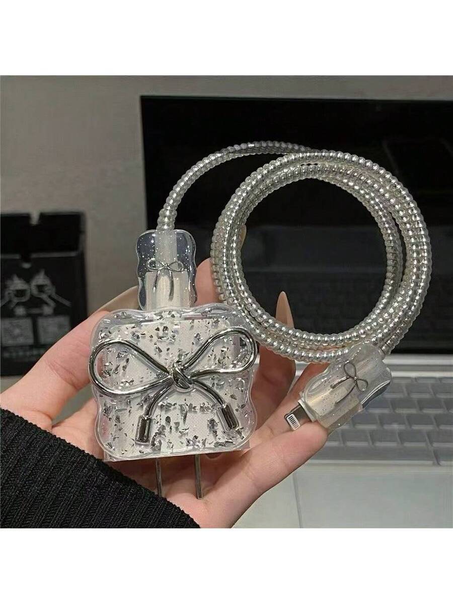 Pearl Design Charger Set, Includes Charging Cable Protector