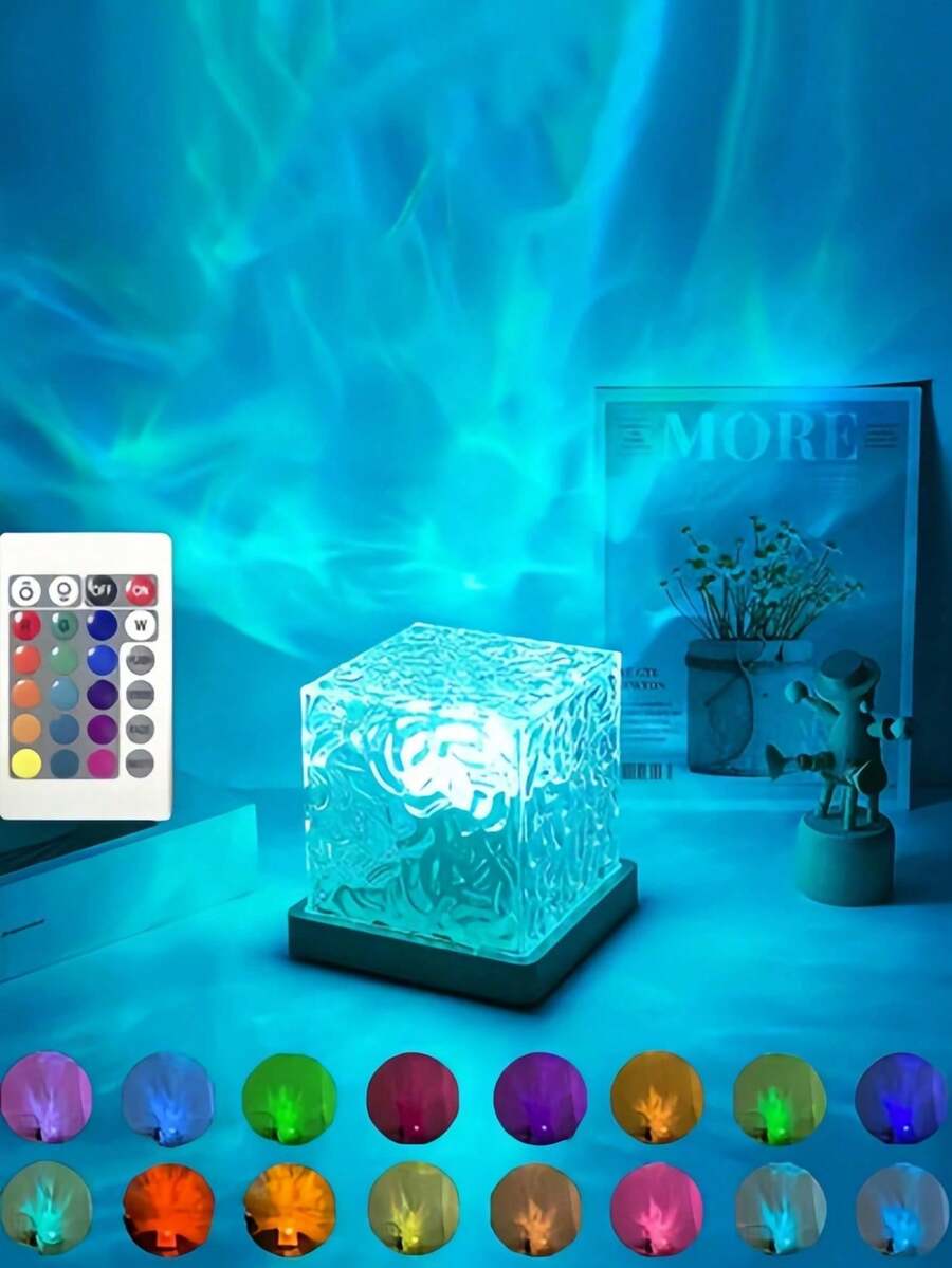 16 Color LED Cube Projector Light