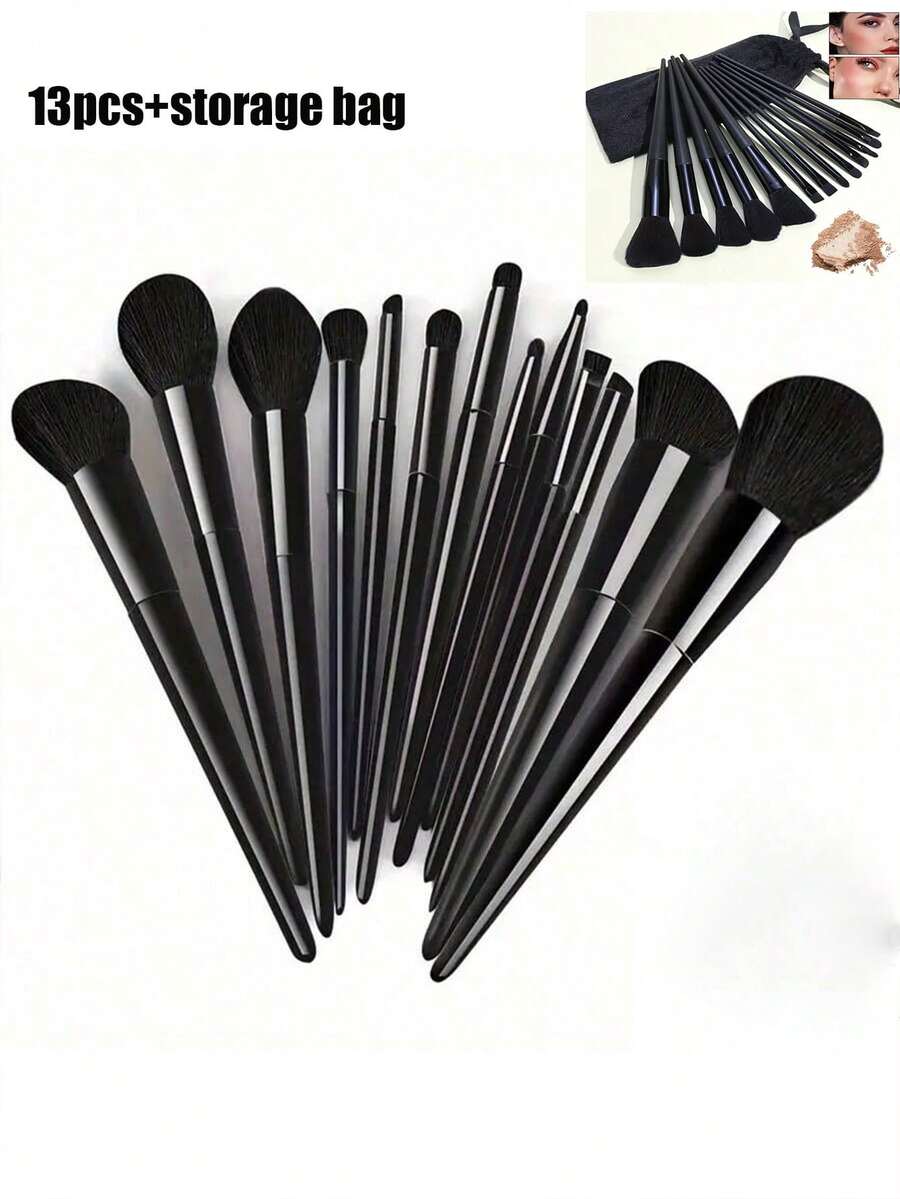 13pcs Professional Makeup Brush Set, Suitable For Foundation