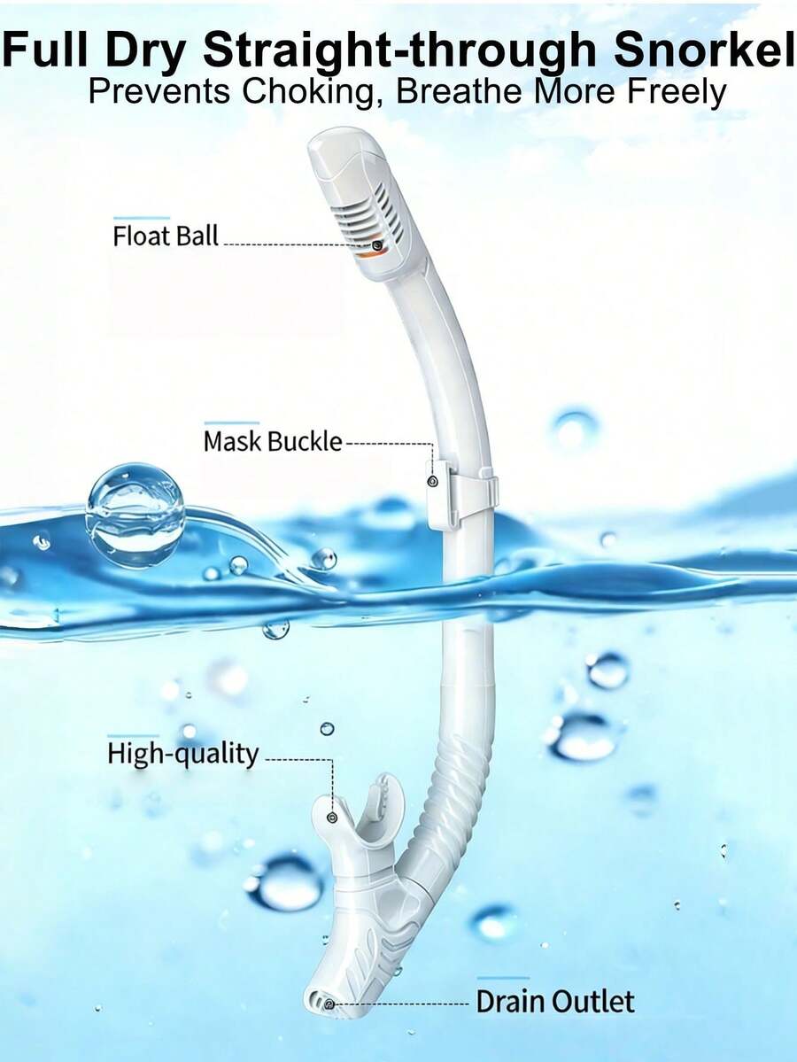 1 Set Of 5 Color Options Snorkel Mask   Snorkel Tube