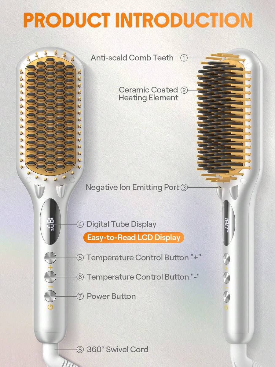 SHEGLAM HAIR Silver Yellow Sleek Chic Triple Grip Straightening
