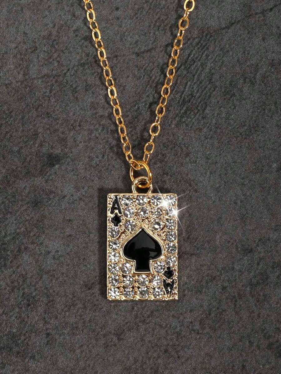 Vintage Gothic Style Rhinestone Cross Necklace