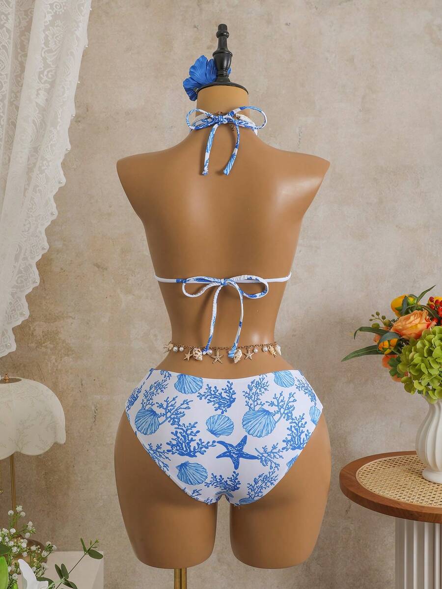 Tie Side Bikini 3-Piece Swimwear For Women