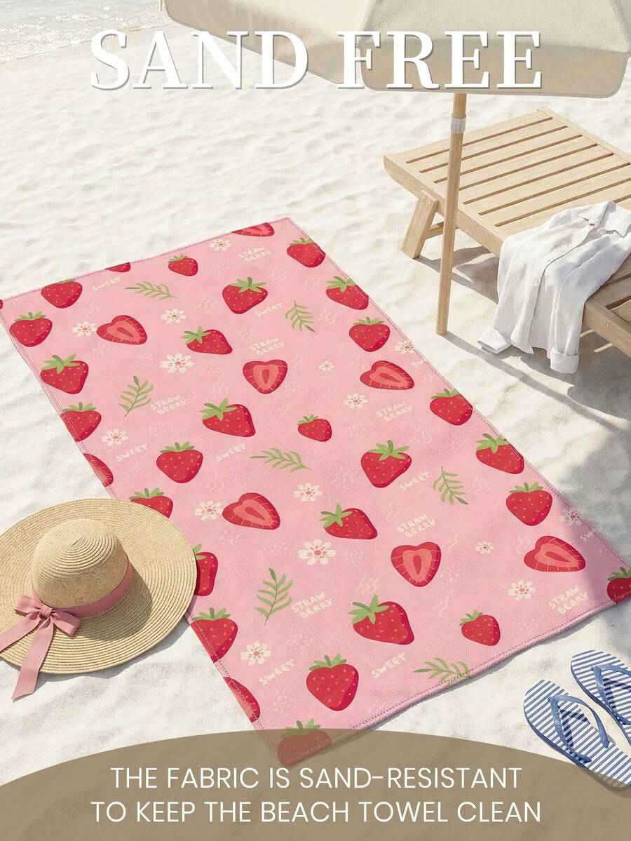 Printed Beach Towel, Flamingo Pattern Swimwear