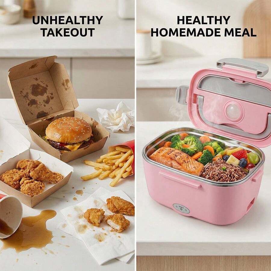 Electric Lunch Box Food Heater 40W Heated Lunch Box