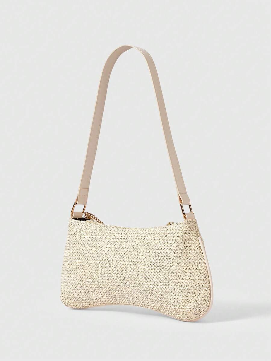 ROMWE Fairycore Summer Beach Starfish Series Woven Shoulder Bag