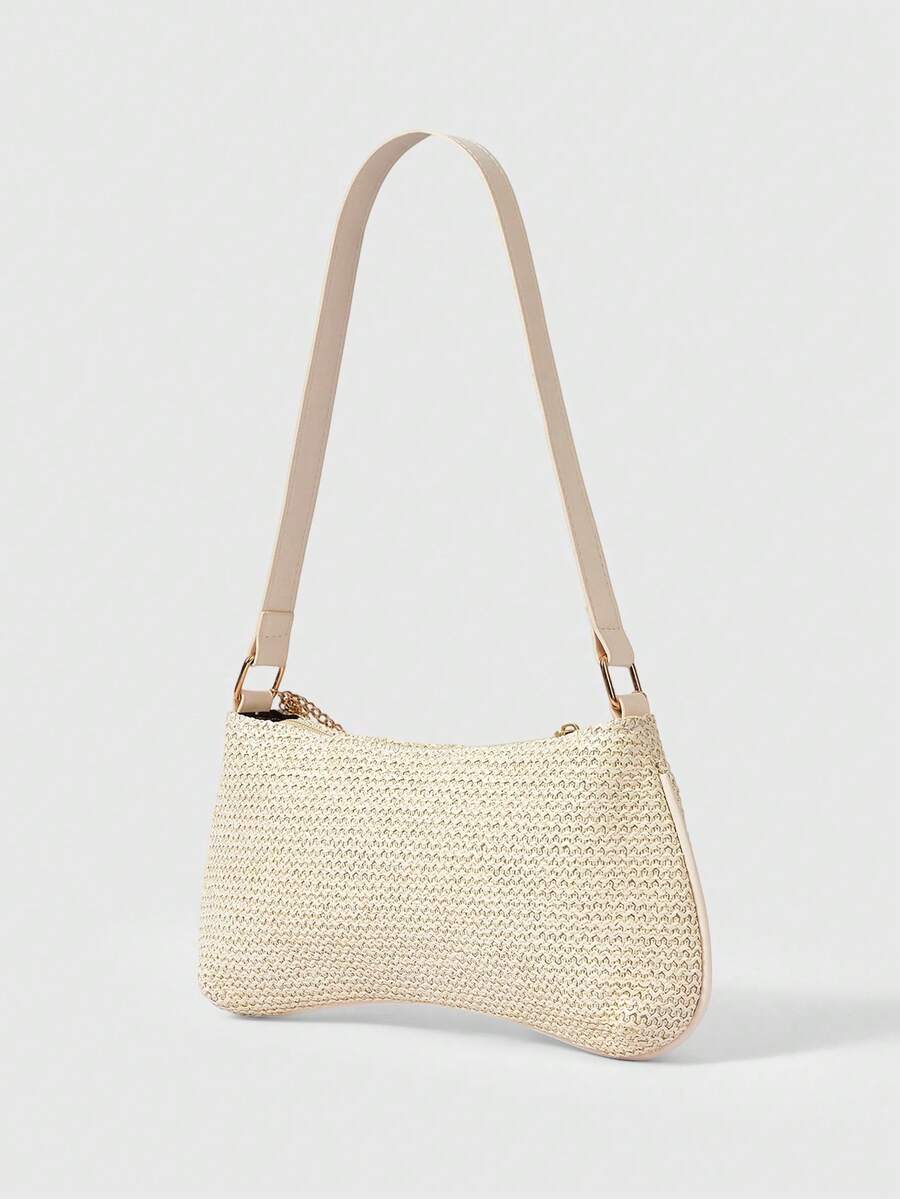 ROMWE Fairycore Summer Beach Starfish Series Woven Shoulder Bag