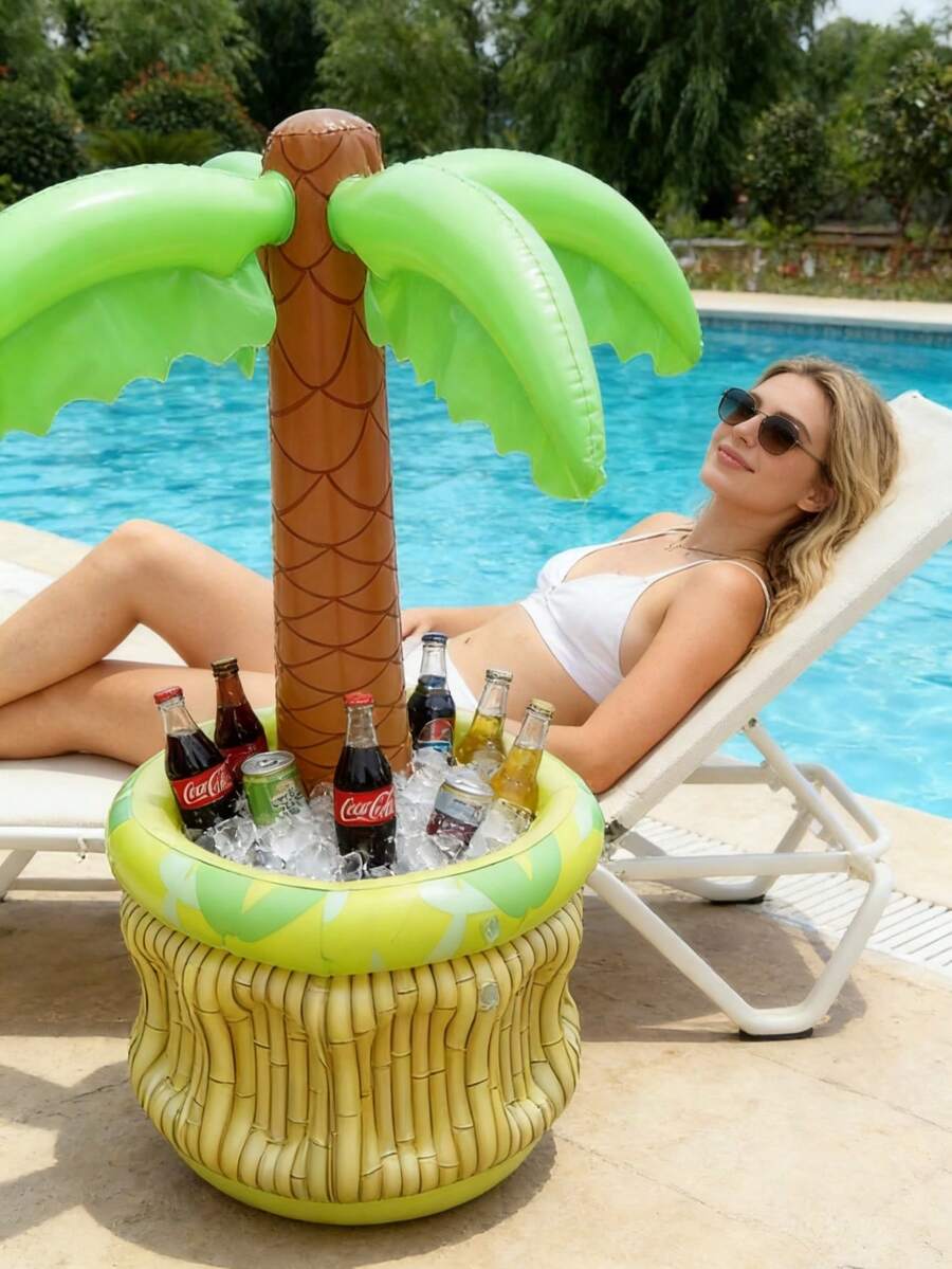 Inflatable Palm Tree Ice Bucket, Coconut Tree Beer Ice Bucket