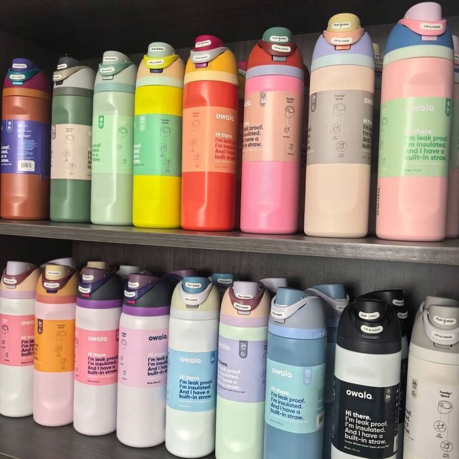 OWALA NEW Insulated Stainless Steel Water Bottle With Straw