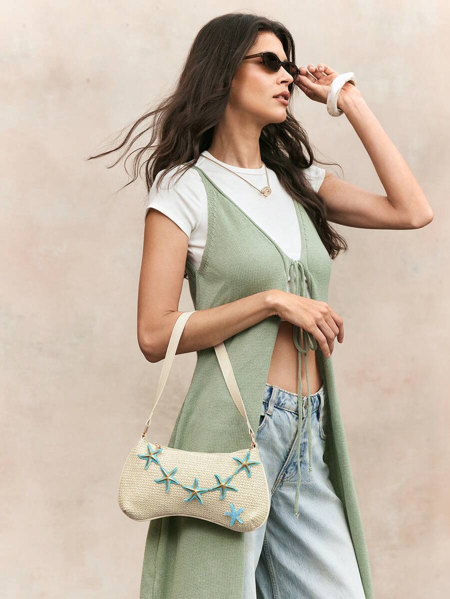 Viva Strut Summer Seaside Vacation Straw Bag