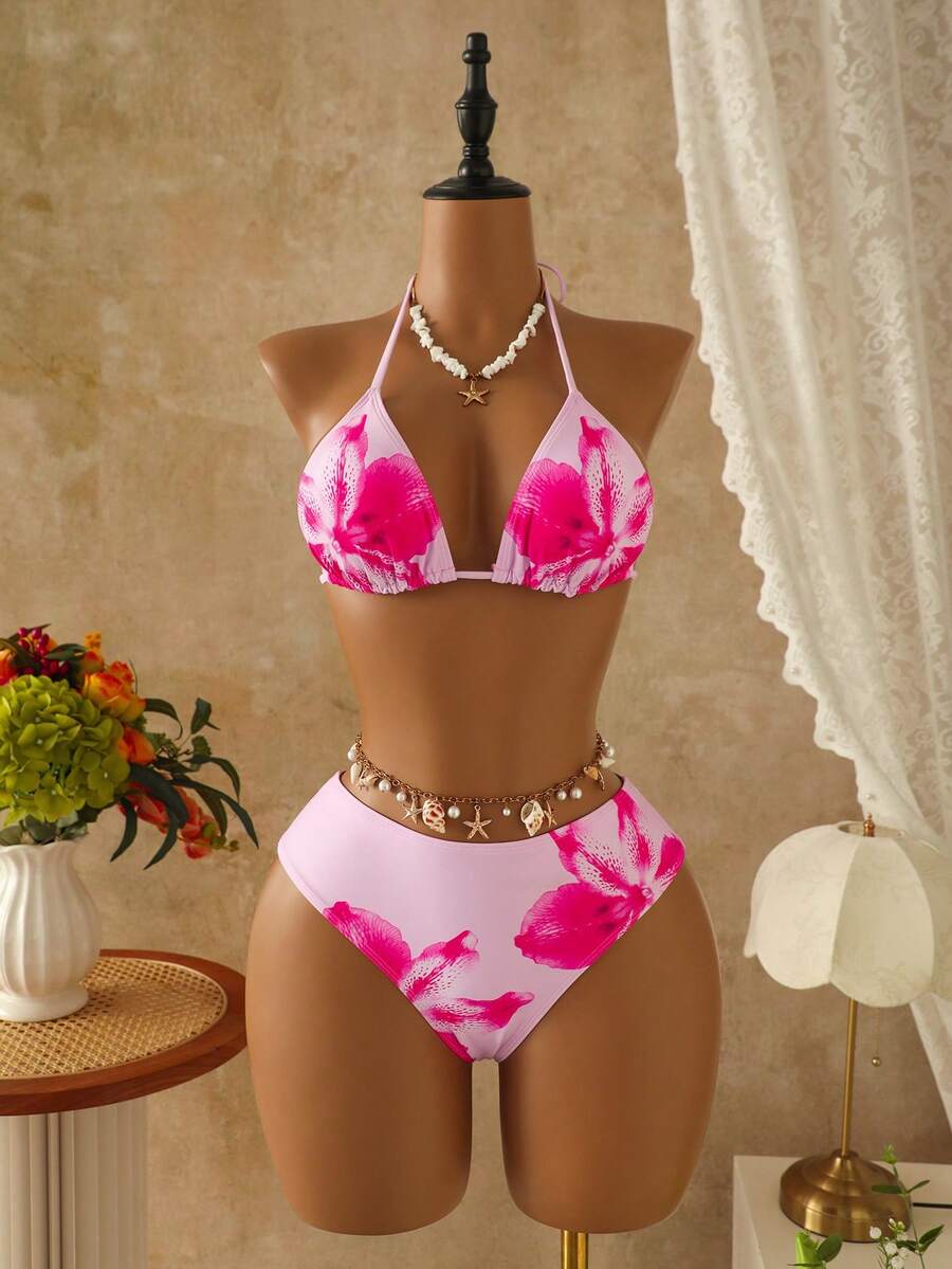 Tie Side Bikini 3-Piece Swimwear For Women