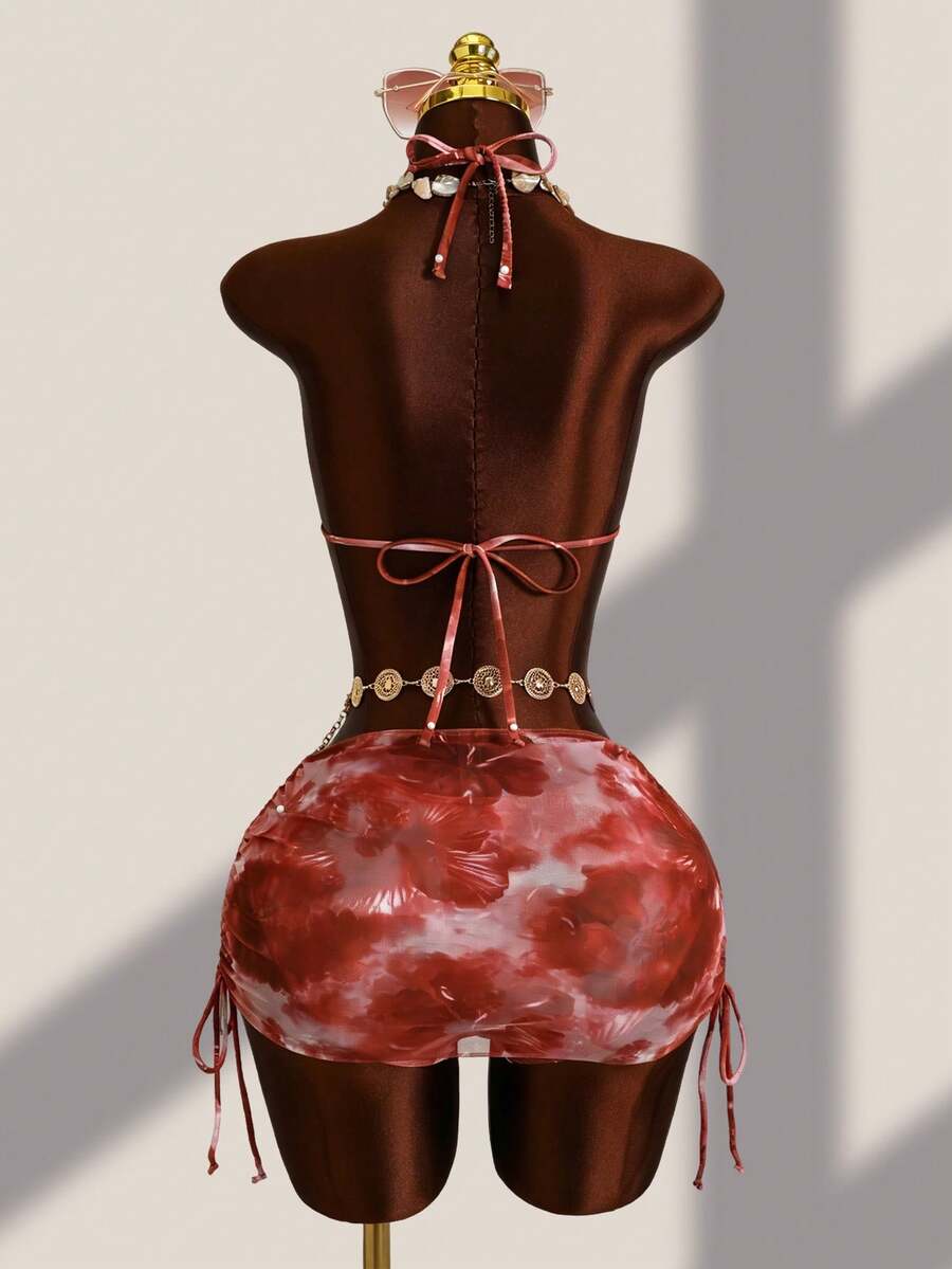 Tie Side Bikini 3-Piece Swimwear For Women