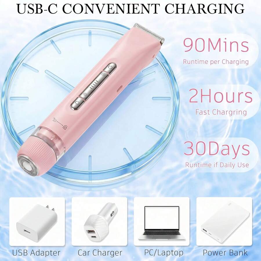 2 In 1 Women Electric Razor & Bikini Trimmer