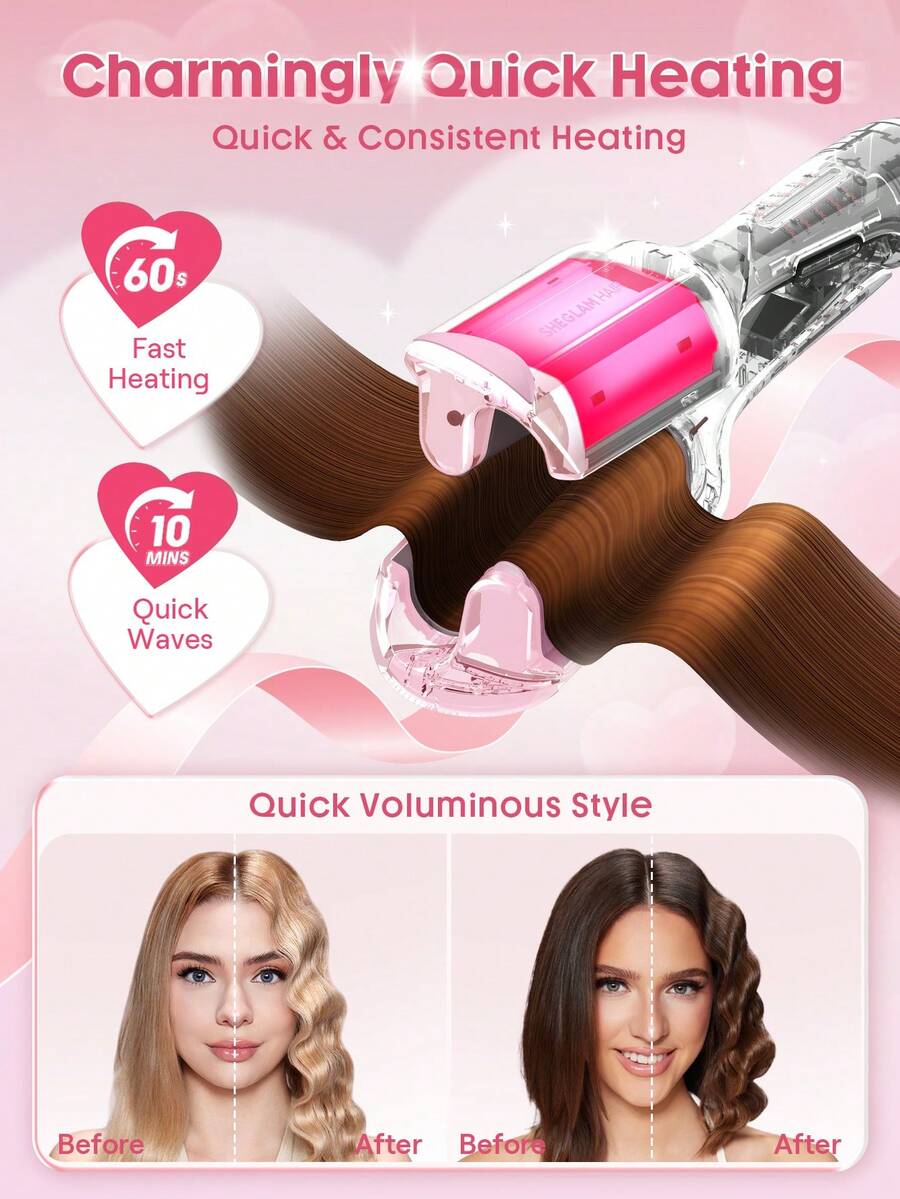 SHEGLAM HAIR Cupid's Charm Beach Babe Hair Waver