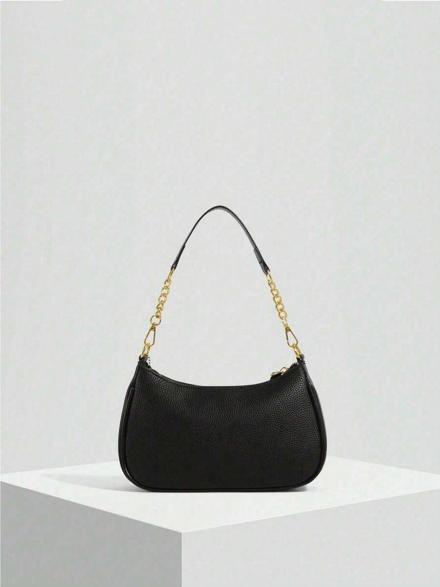 White Ladies' Shoulder Bag Made Of PU Material