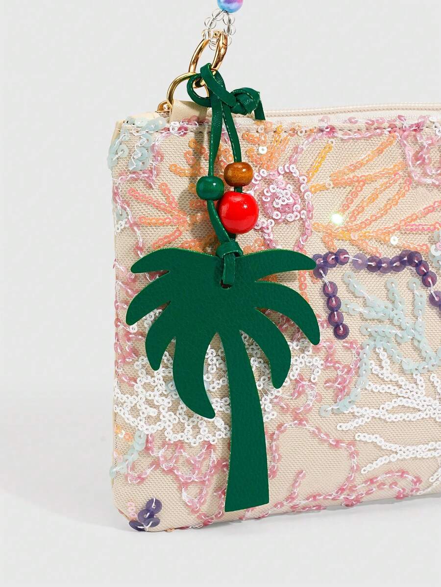 ROMWE Fairycore Resort Style Starfish Shell Decor Straw Bag