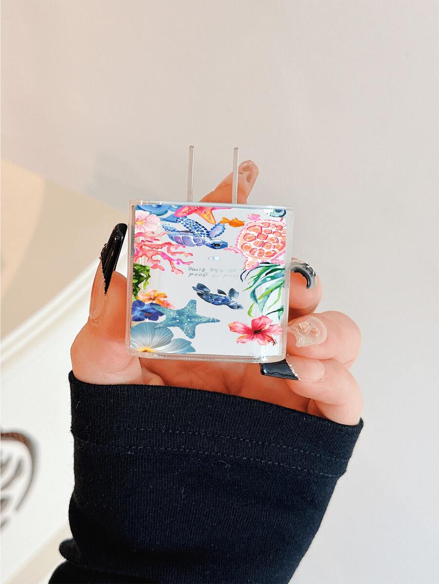 Cute Sea Turtle Design Charger Data Cable Protector Case