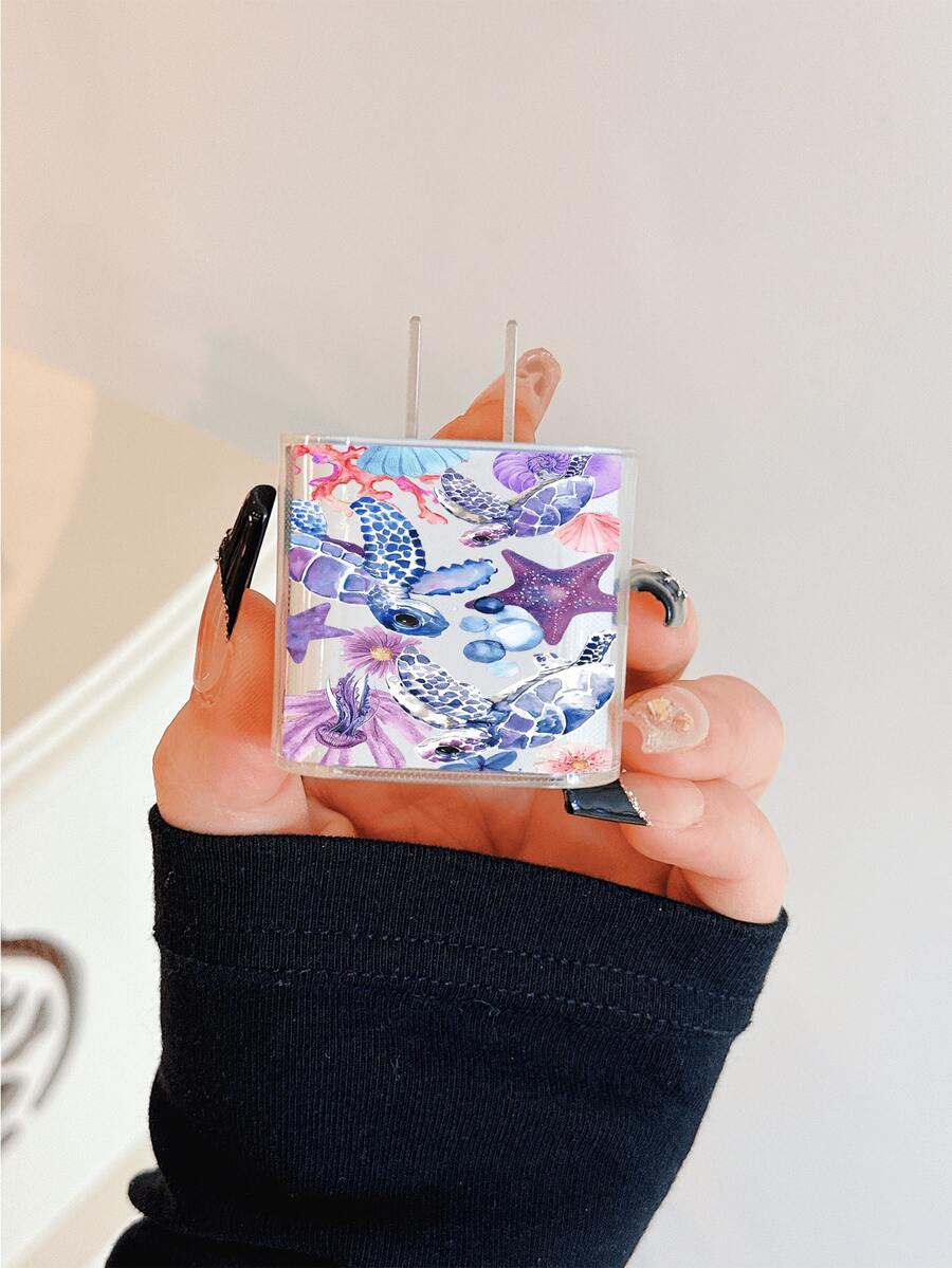 Cute Sea Turtle Design Charger Data Cable Protector Case